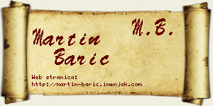 Martin Barić vizit kartica